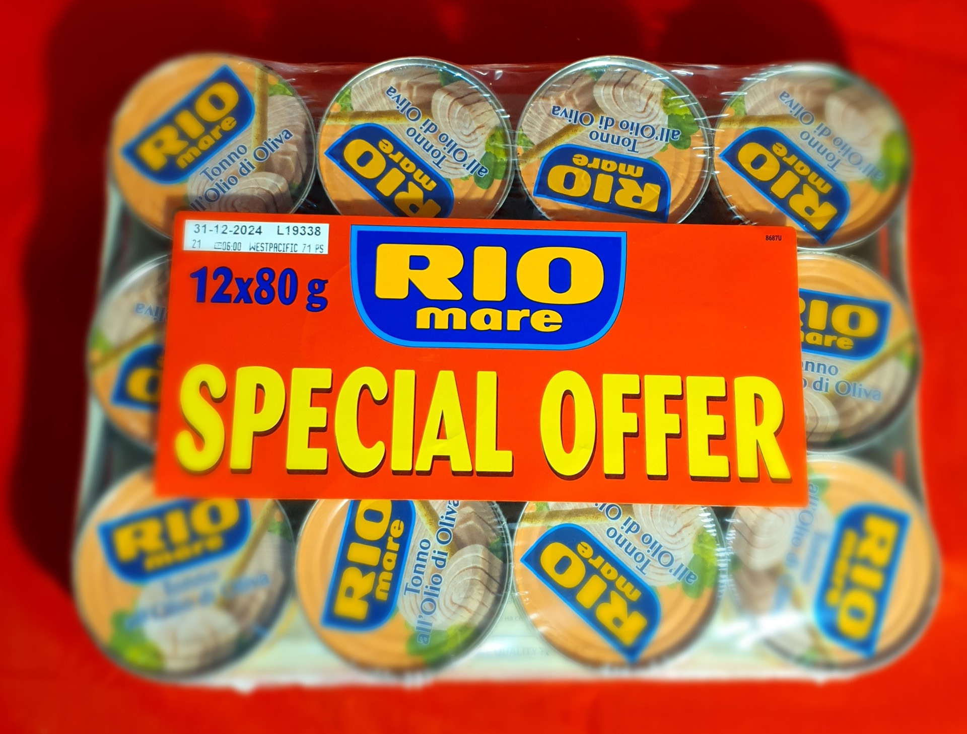 12*80g rio mare tonhal, olivaolajban 4800.-.400.-/db